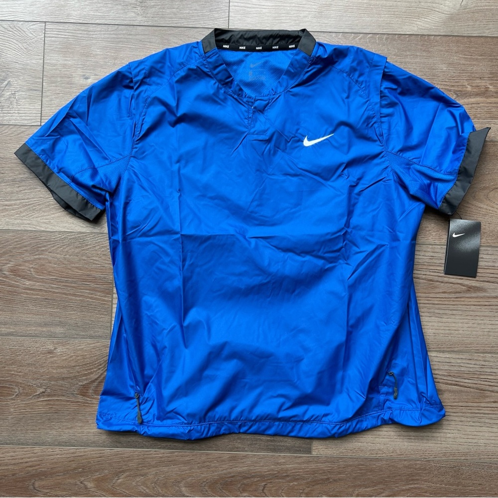 Womens Nike Softball Short Sleeve Pullover Jacket Blue AV6696-493